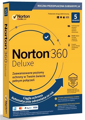 Program antywirusowy Norton 360 Deluxe 50GB 1ROK 