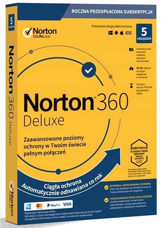 Program antywirusowy Norton 360 Deluxe 50GB 1ROK Symantec