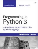 Programming in Python 3 Summerfield Mark