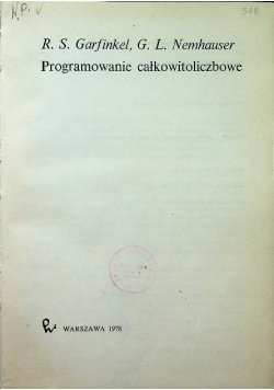 Programowanie całkowitoliczbowe PWN