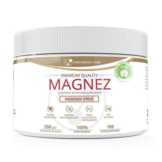 Progress Labs Magnez Magnesium Citrate 2Suplement diety, 50g Progress Labs