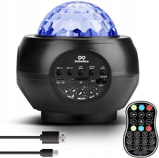 PROJEKTOR GWIAZD RZUTNIK NIEBA LAMPKA NOCNA LED GŁOŚNIK BLUETOOTH + PILOT MatMay