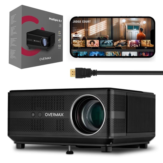 PROJEKTOR RZUTNIK Overmax Multipic 6.1 1080p 7000lm HDMI Wi-Fi 6 Android 9. Overmax