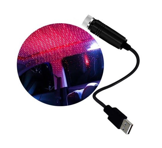 Projektor USB do samochodu oświetlenie LED 2 kolory prezent na święta CZERWONY Roneberg