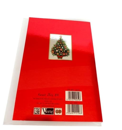 PROMO Karnet złoty Boże Narodzenie (choinka,Mikołaj w tle ) p5 Verte cena za 1szt Inny producent
