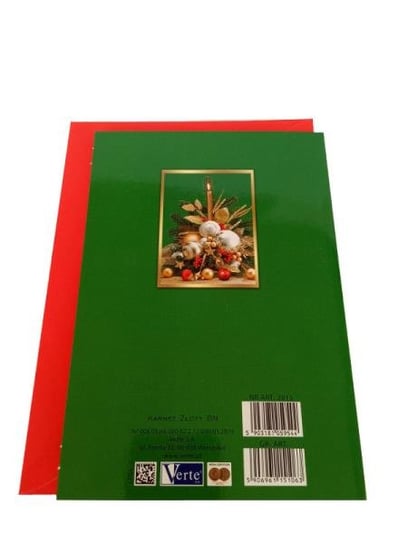 PROMO Karnet złoty Boże Narodzenie (stroik świąteczny) p5 Verte cena za 1szt Inny producent