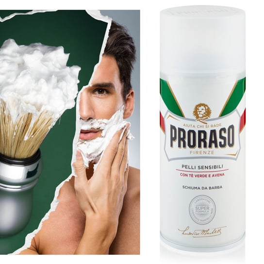 Proraso, Pianka do golenia do skóry wrażliwej z aloesem i zieloną herbatą, 300ml Proraso