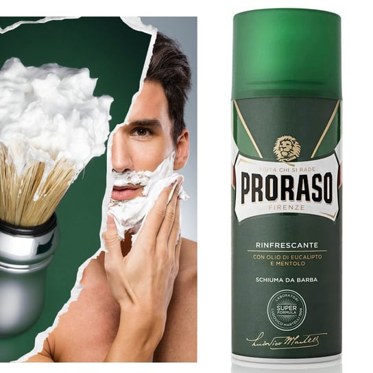 Proraso Rinfrescante - Odświeżająca pianka do golenia z mentolem i eukaliptusem Proraso
