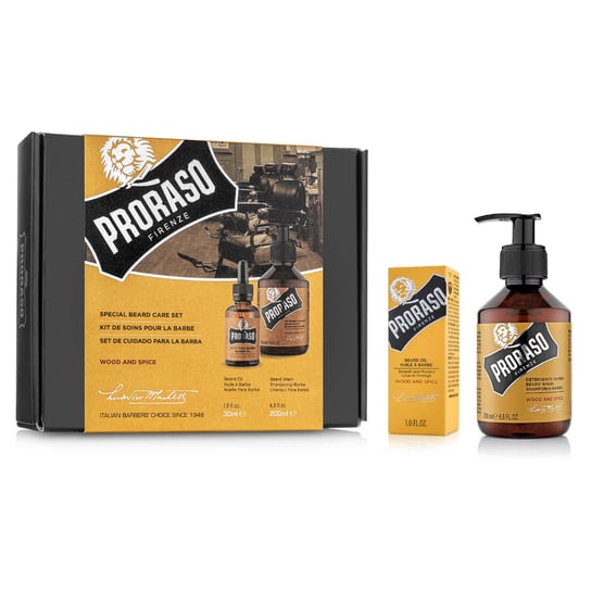 Proraso, Zestaw do brody szampon i olejek Duo Pack Wood Spice Proraso