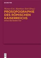 Prosopographie des Römischen Kaiserreichs Gruyter Walter Gmbh, Gruyter