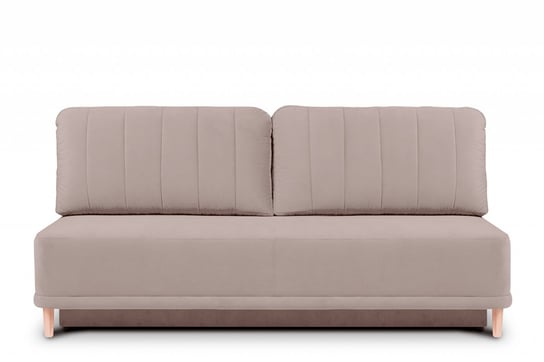 Prosta kanapa z funkcją spania 140x200 cm matowa jasnobrązowa PULMO Konsimo