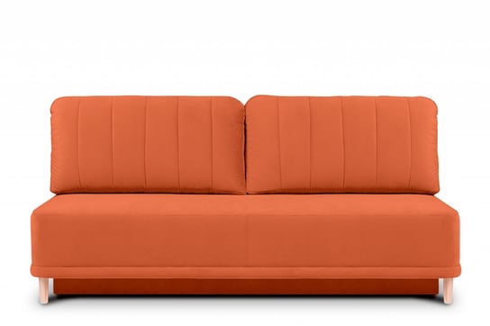 Prosta kanapa z funkcją spania 140x200 cm matowa ruda PULMO Konsimo