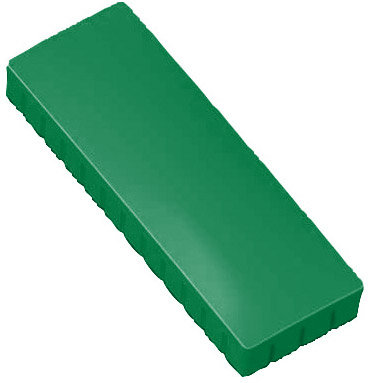 Prostokątne magnesy biurowe na lodówkę - zielone Maul