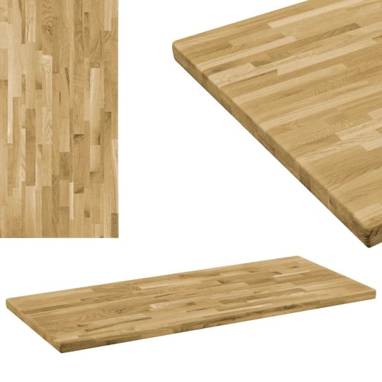 Prostokątny blat vidaXL do stolika z drewna dębowego, 44mm, 100x60cm vidaXL