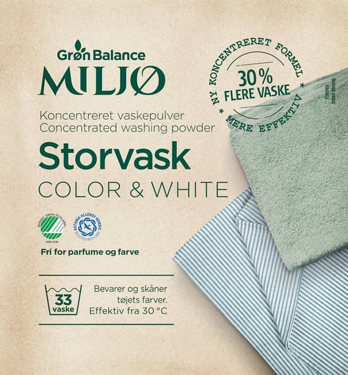 Proszek do prania białych i kolorowych ubrań (koncentrat) 1,8 kg - gron balance GRON BALANCE