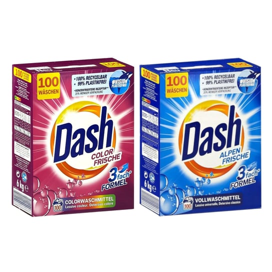 Proszek do prania DASH białe kolor MIX 2x 100 prań 6 kg DASH