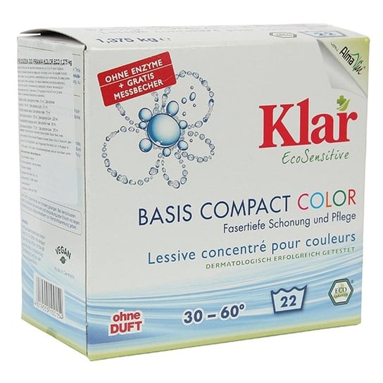 Proszek do prania, Kolor Eco Sensitive KLAR, 1,375 kg Klar