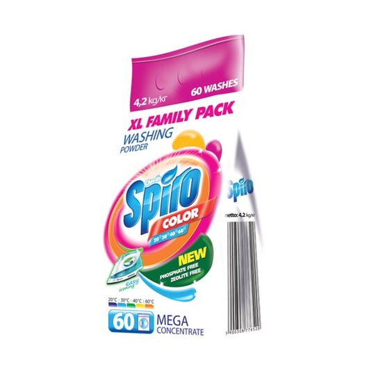 Proszek do prania SPIRO Color, 4,2 kg, 60 prań Spiro