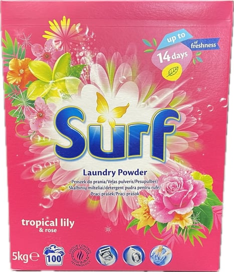 Proszek do prania Surf Tropical Lily & Rose 100p 5kg Surf