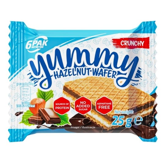 Proteinowy Wafelek 6Pak Yummy Hazelnut Wafer 25G 6PAK NUTRITION