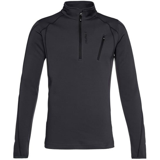 PROTEST, Bluza sportowa męska, HUMANS 1/4 zip Top sportowy, czarny, rozmiar M PROTEST