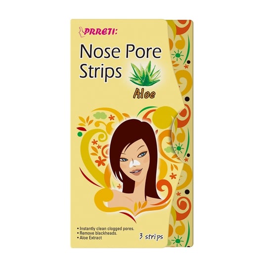 Prreti, Nose Pore Strips oczyszczające plastry na nos Aloes 3szt Prreti