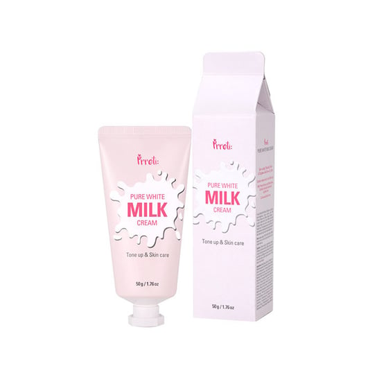 Prreti, Pure White Milk, rozjaśniający krem do twarzy z proteinami mleka, 50 g Prreti
