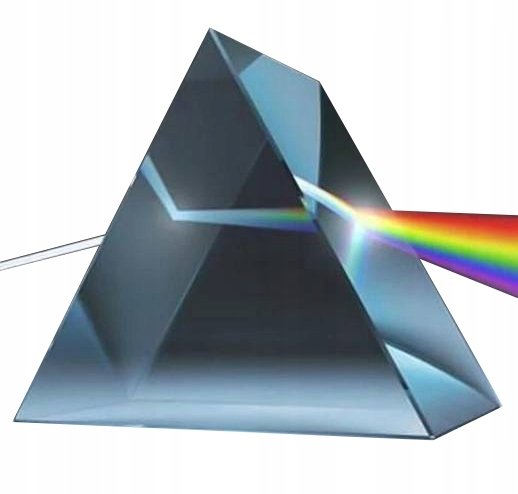 Pryzmat optyczny trójkątny 30x30x30x50mm - szklany - do nauczania fizyki ABC
