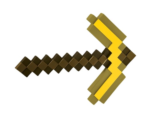PRZEBRAĆ Oficjalny kilof Minecraft Premium Mojang Premium Gold-wykonany z materiału bezpiecznego dla dzieci-zabawki Minecraft dla dzieci w jednym rozmiarze Disguise