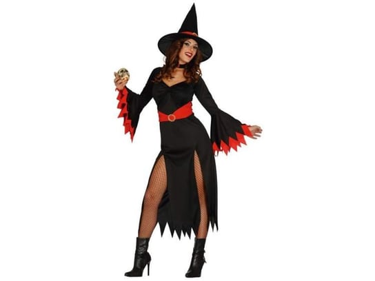 Przebranie na Halloween - czarownica czarno-czerwona, rozmiar L Aster