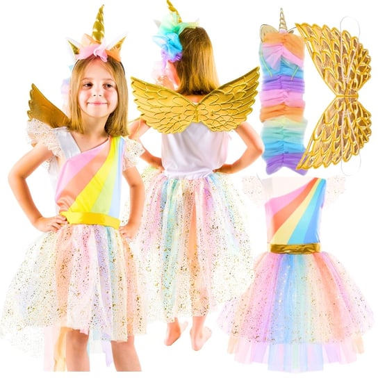Przebranie Unicorn 110 zestaw skrzydła opaska sukienka na bal elegancki Inna marka