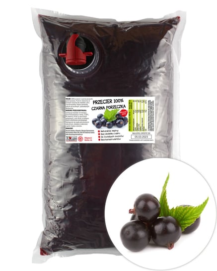 Przecier z czarnej porzeczki -  Pulpa owocowa 100% 2L Tłocznia Szymanowice