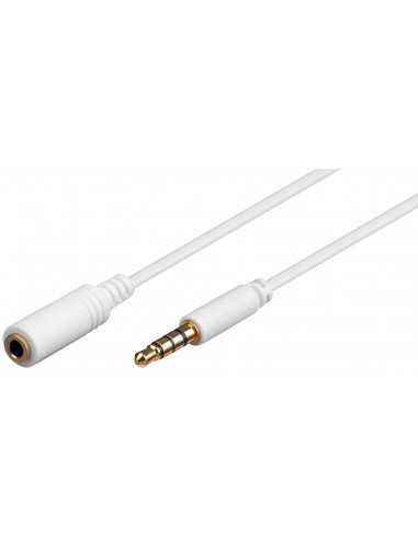 Przedłużacz do słuchawek i audio AUX, 4-pinowy 3,5 mm cienki, CU - Długość kabla 0.5 m Inna marka