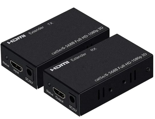 Przedłużacz Extender HDMI do LAN RJ45 Dual CHIP 60m Tradebit