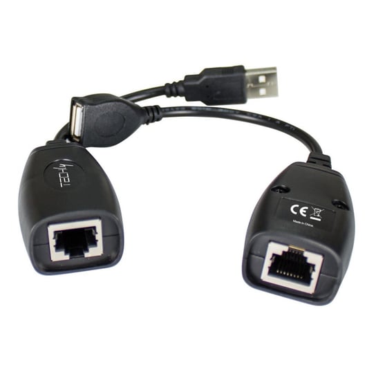 Przedłużacz / Extender Techly USB po kablu sieciowym RJ45 do 50m. Techly
