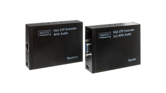 Przedłużacz/extender VGA 1920x1200 po skrętce kat.5e UTP, do 300m z audio /miniJack/ DS-53400 Assmann
