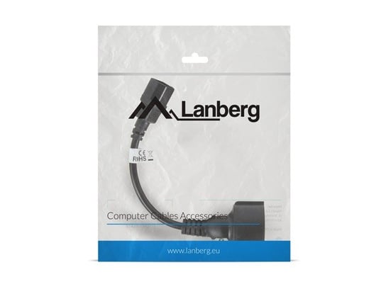 Przedłużacz kabla zasilającego IEC C13 - Schuko LANBERG, 0.2 m Lanberg