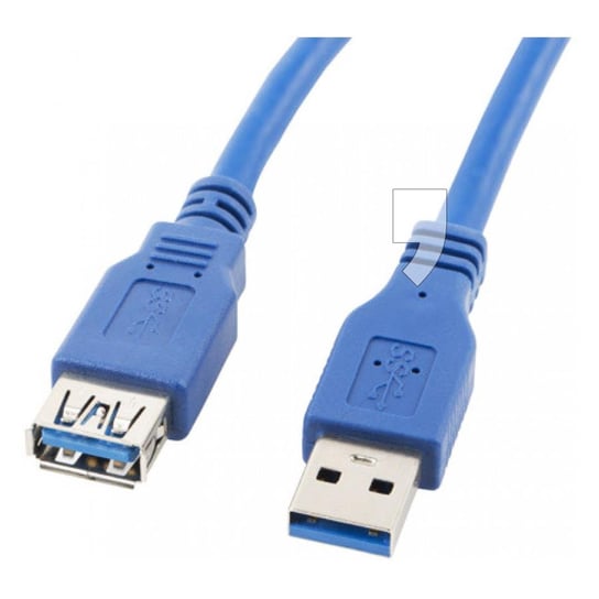 Przedłużacz LANBERG CA-US3E-10CC-0018-B USB-A(M) - USB-A(F), 1.8m (25347876 ) Lanberg