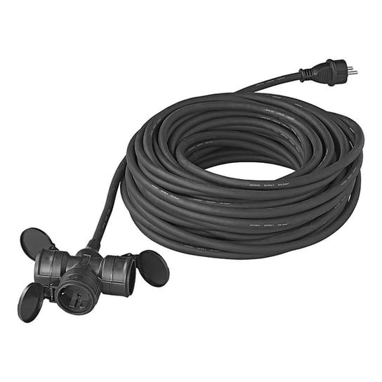 Przedłużacz przyłącze przewód Schuko 230V 3 gniazda 25 m 3x2,5 mm² kabel ProPlus