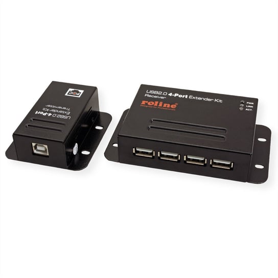 Przedłużacz ROLINE USB 2.0 przez RJ45, 4x USB, maks. 50m Roline