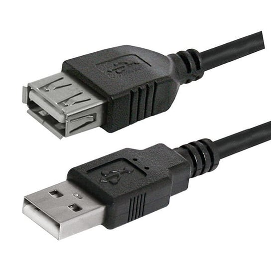 Przedłużacz Usb (2.0), Usb A Samec - Usb A F, 3M, Czarna, Logo Inna marka