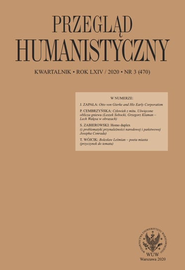Przegląd Humanistyczny 2020/3 (470) Wójcik Tomasz