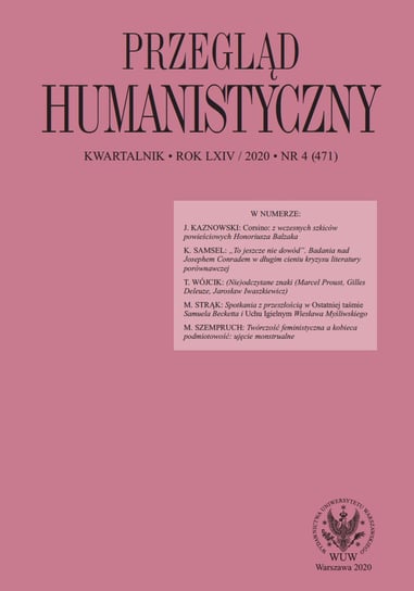 Przegląd Humanistyczny 2020/4 (471) Wójcik Tomasz