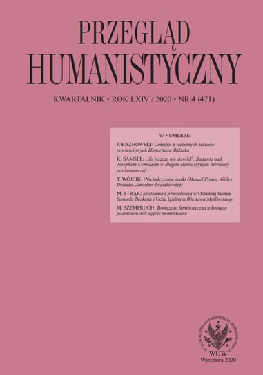 Przegląd Humanistyczny 2020/4 (471) - ebook PDF Wójcik Tomasz