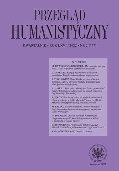 Przegląd Humanistyczny 2022/2 (477) Haska Agnieszka, Wójcik Tomasz, Litwinowicz-Droździel Małgorzata, Stachowicz Jerzy