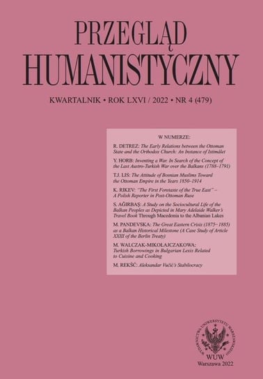 Przegląd Humanistyczny 2022/4 (479) Wójcik Tomasz, Tafiłowski Piotr