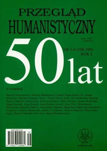 Przegląd Humanistyczny 5/6/2006 Opracowanie zbiorowe
