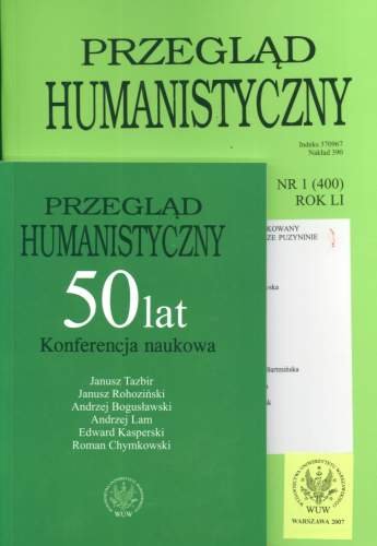 Przegląd Humanistyczny 6 / 2007 Opracowanie zbiorowe