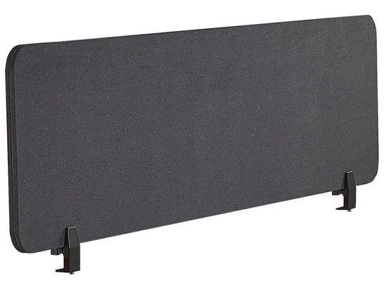 Przegroda na biurko 130 x 40 cm ciemnoszara WALLY Beliani