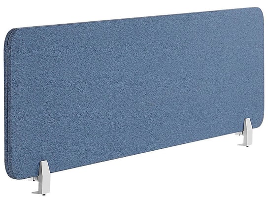 Przegroda na biurko 130 x 40 cm niebieska WALLY Beliani